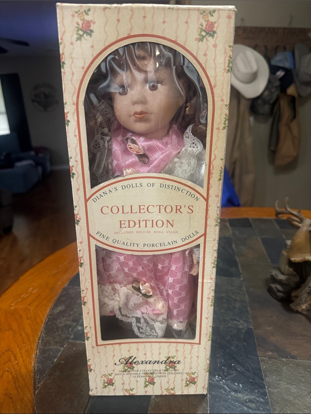 Collector's Edition Porcelain Doll in Pink Dress- Alexandra